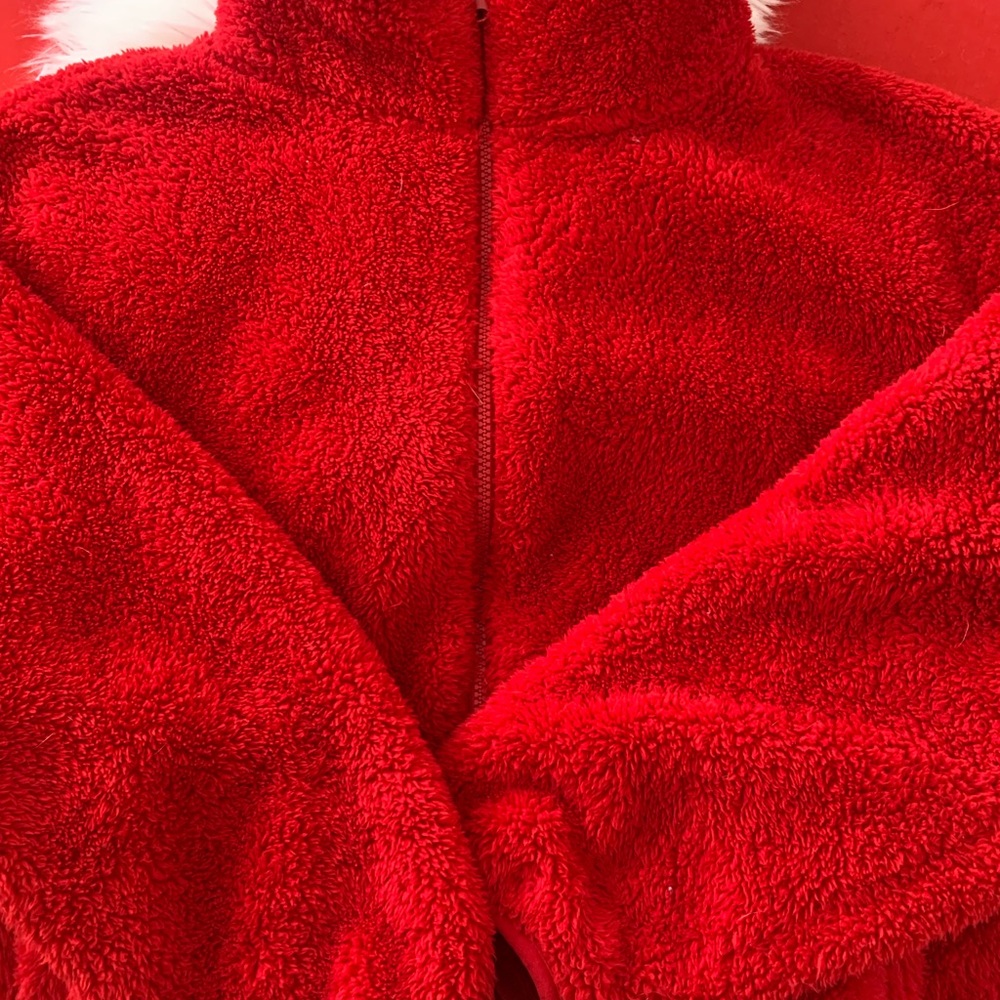 Old Navy Vibrant Red Fleece Jacket